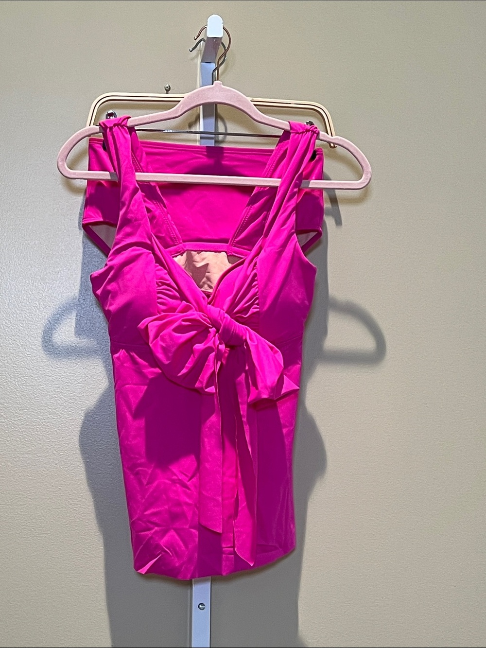 Belle by Kim Gravel Hot Pink Front Tie Tank
